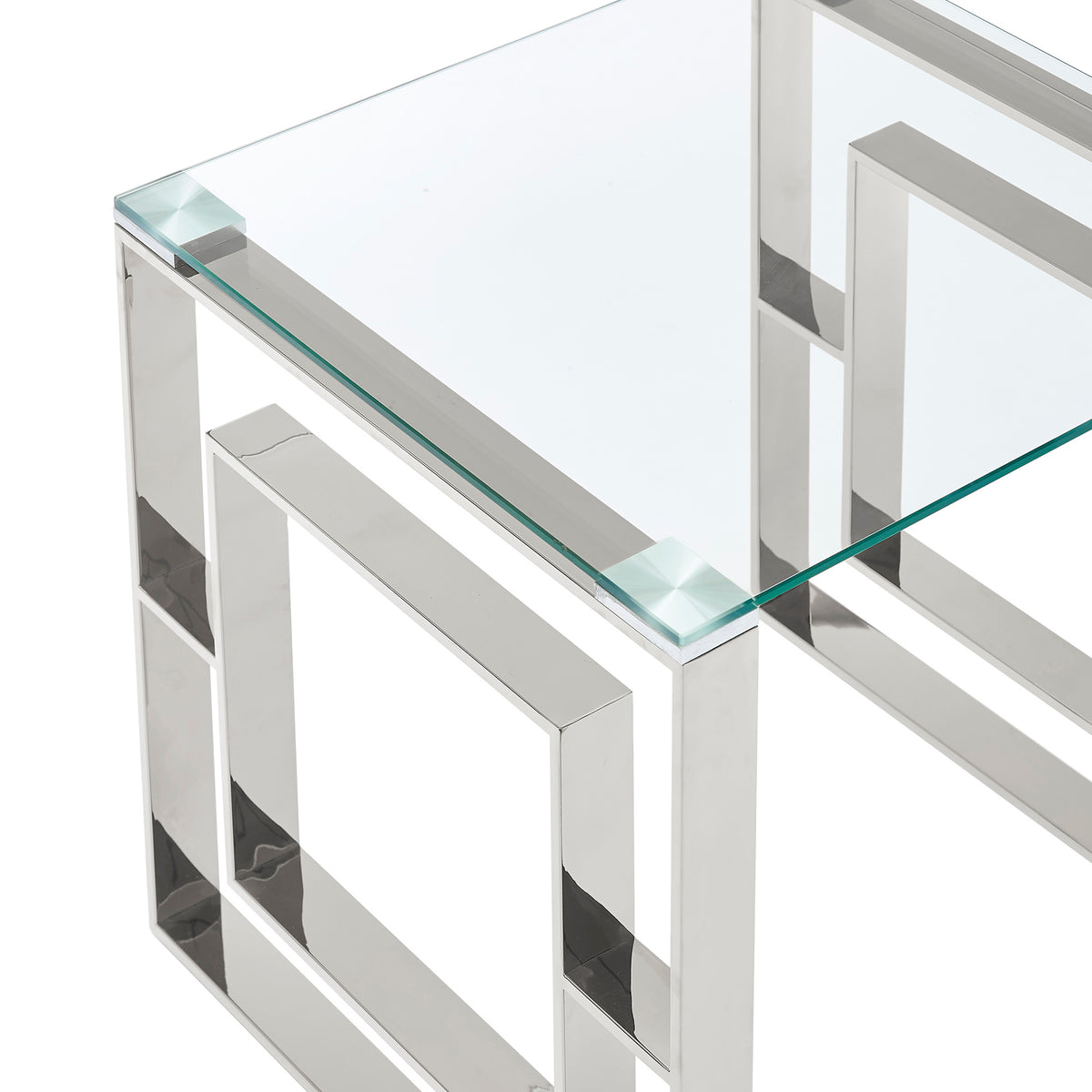 Eros Console and Desk, 39.5" – Silver – 5