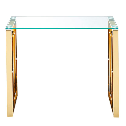 Eros Console and Desk, 39.5" – Gold – 4