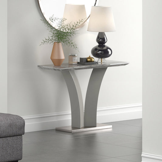 Napoli Console Table, 43.5" in Light Grey