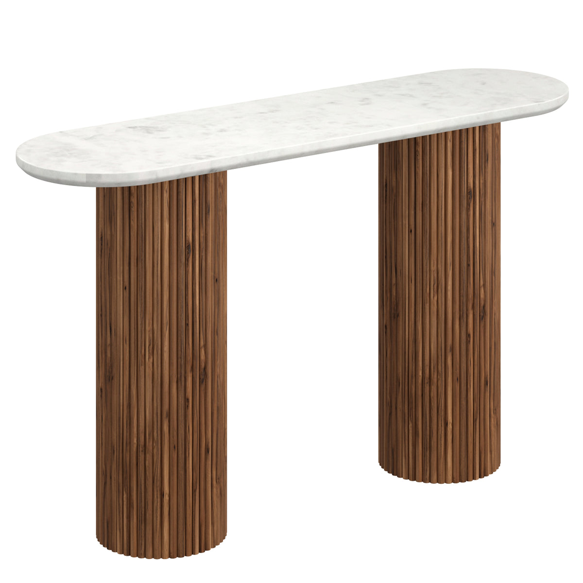 Jilsa Console Table, 50" – Walnut and White – 1