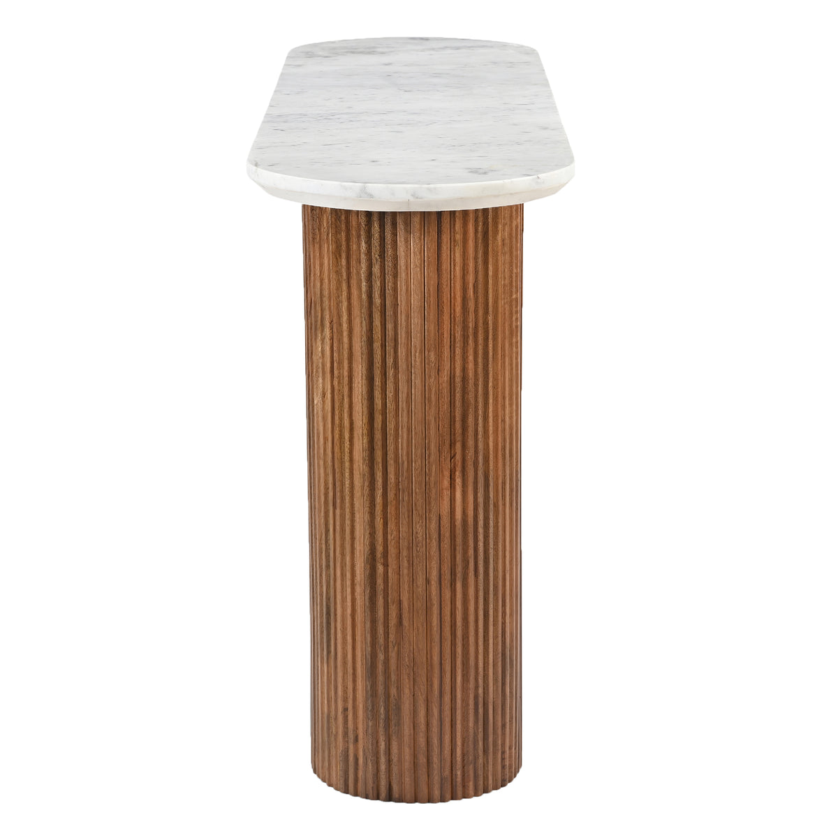 Jilsa Console Table, 50" – Walnut and White – 4