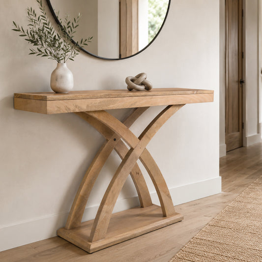Lavina Console Table, 42" – Natural – 2