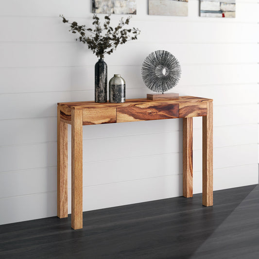 Idris Console and Desk, 42" in Dark Sheesham