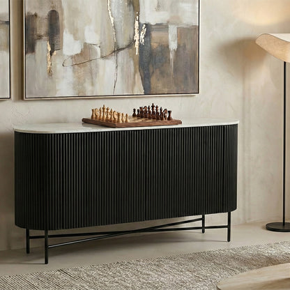 Reyna Sideboard, 57" – Black and White – 2