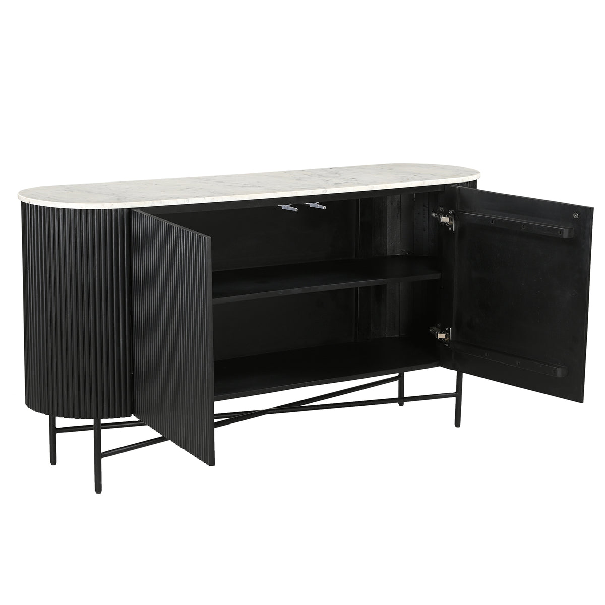 Reyna Sideboard, 57" – Black and White – 3