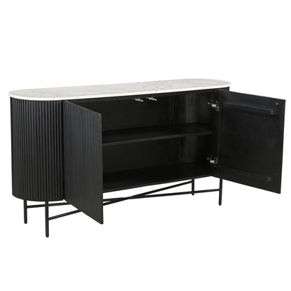 Reyna Sideboard, 57" – Black and White – 3