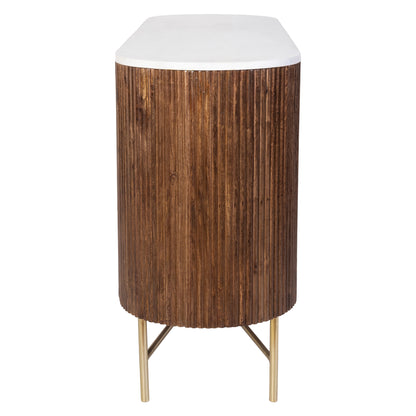 Reyna Sideboard, 57" – Walnut and White – 4