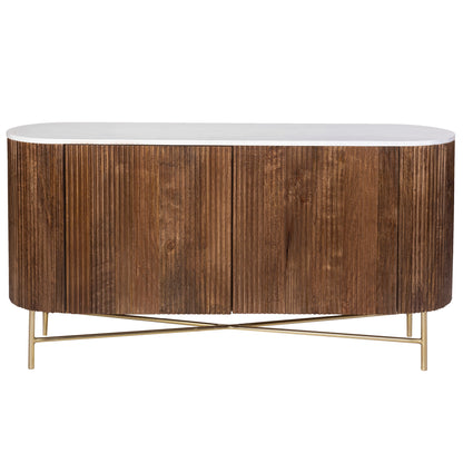 Reyna Sideboard, 57" – Walnut and White – 5