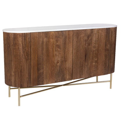 Reyna Sideboard, 57" – Walnut and White – 1