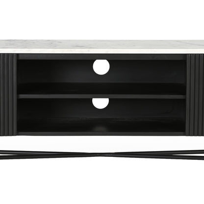 Reyna Media Cabinet, 71" – Black and White – 4