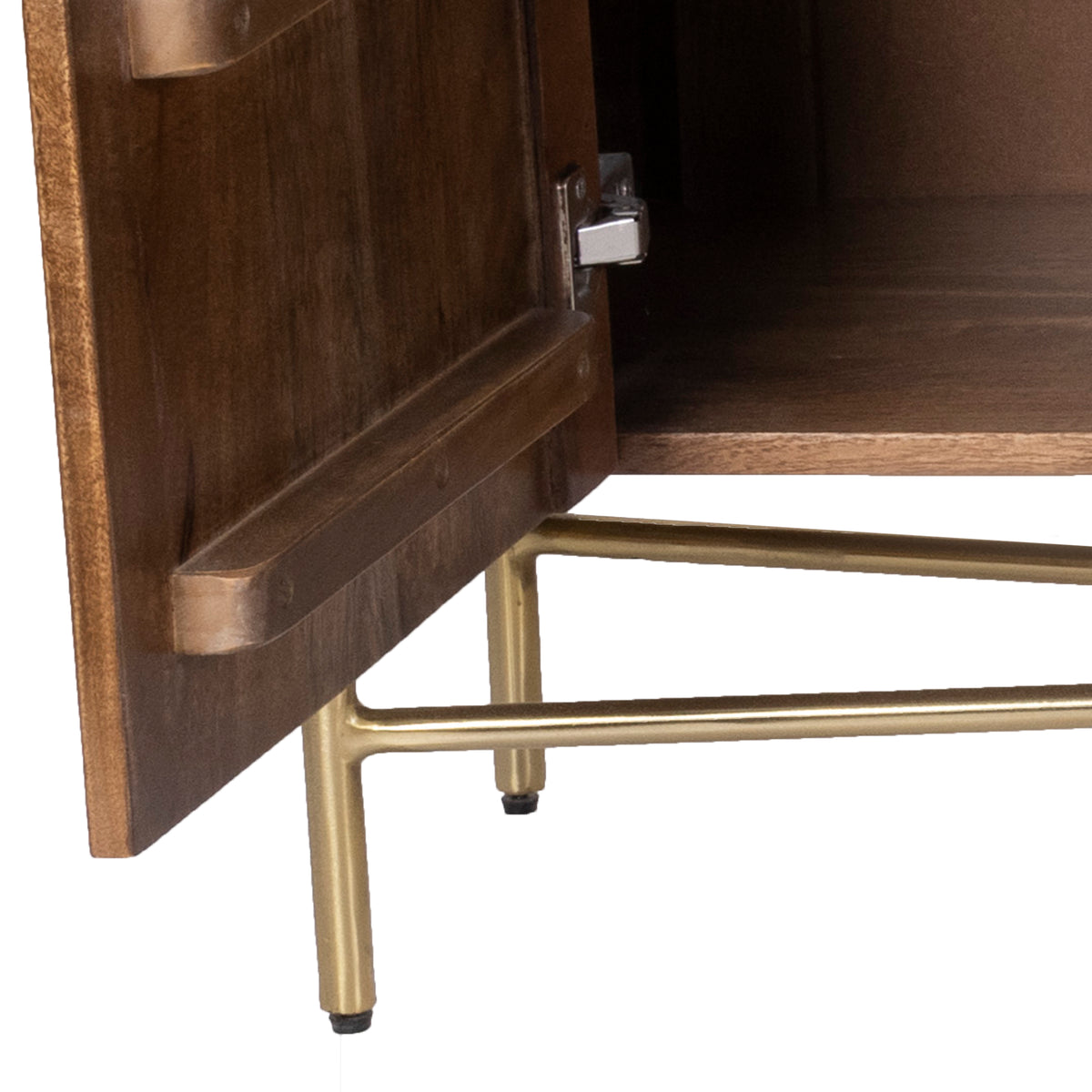 Reyna Media Cabinet, 71" – Walnut and White – 7