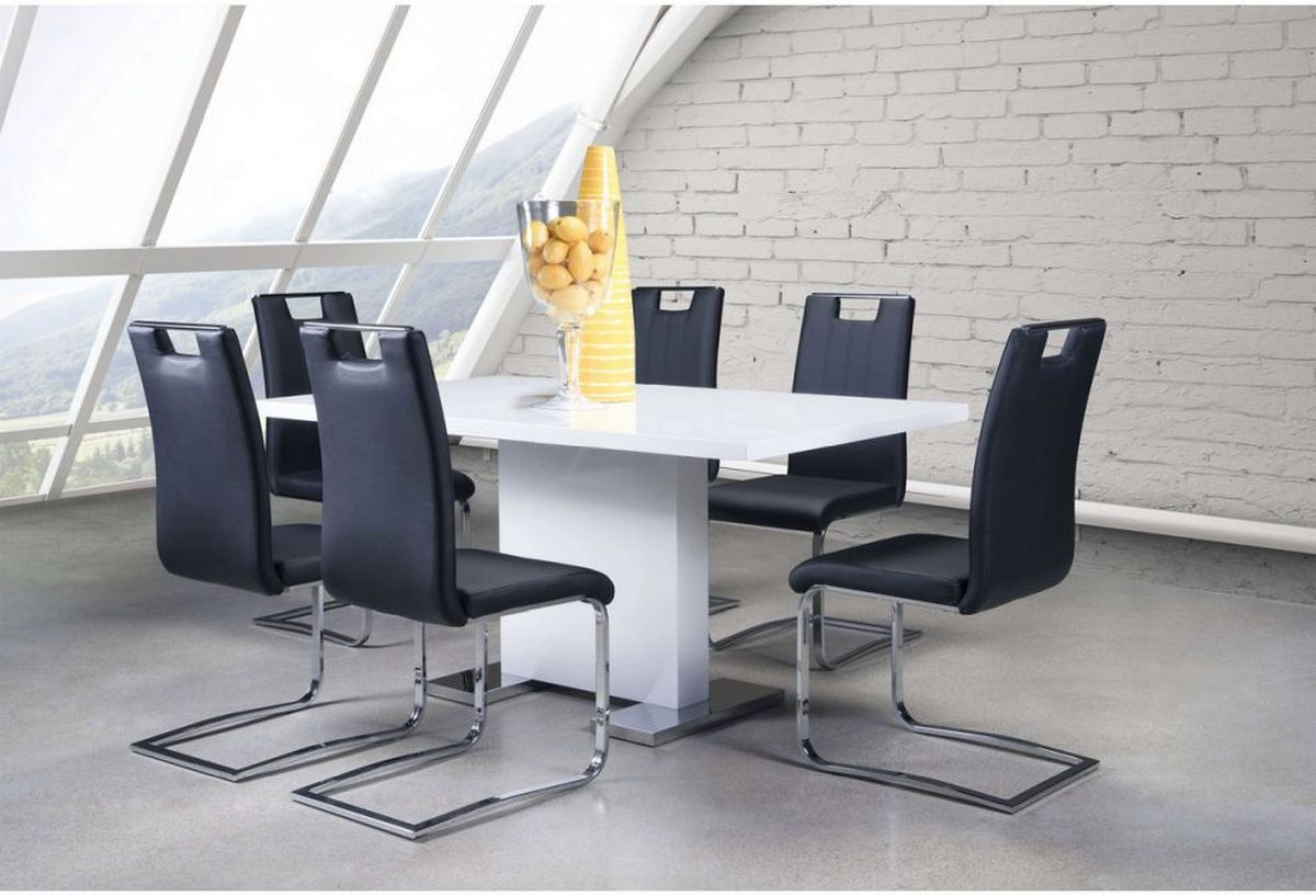 Mazin Furniture Standa white extendable dining table 5433DT - detail view