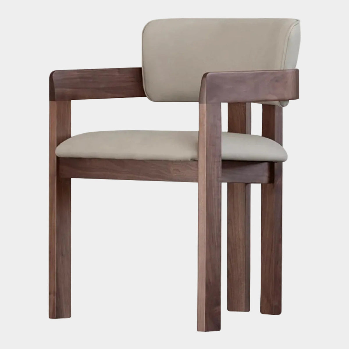Duchess Dining Armchair in Stone - grey background