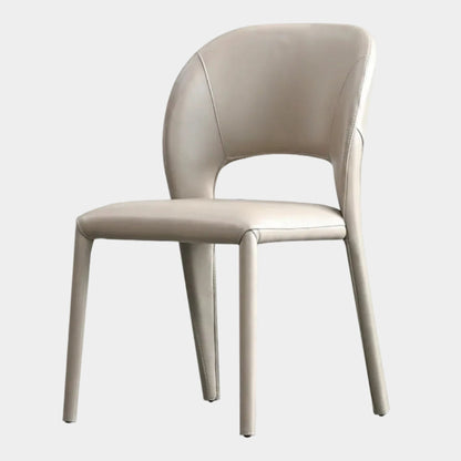 Bosco Dining Chair in Studio Taupe Pebbled Leather