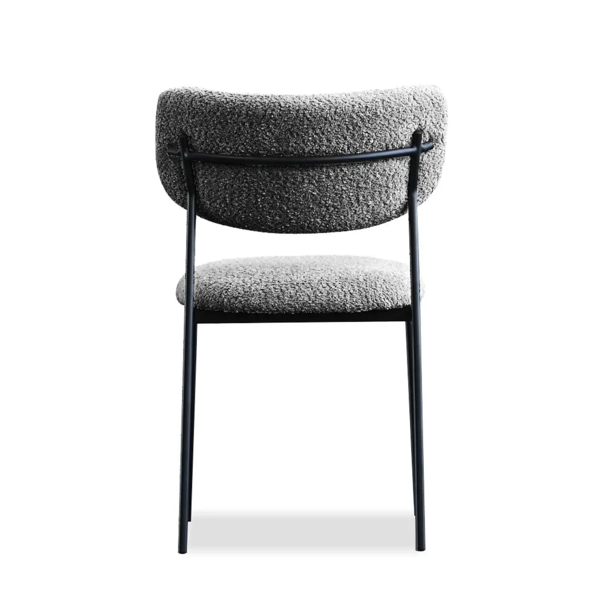 Clique Dining Chair in Chalkboard Grey, back view with frame bar