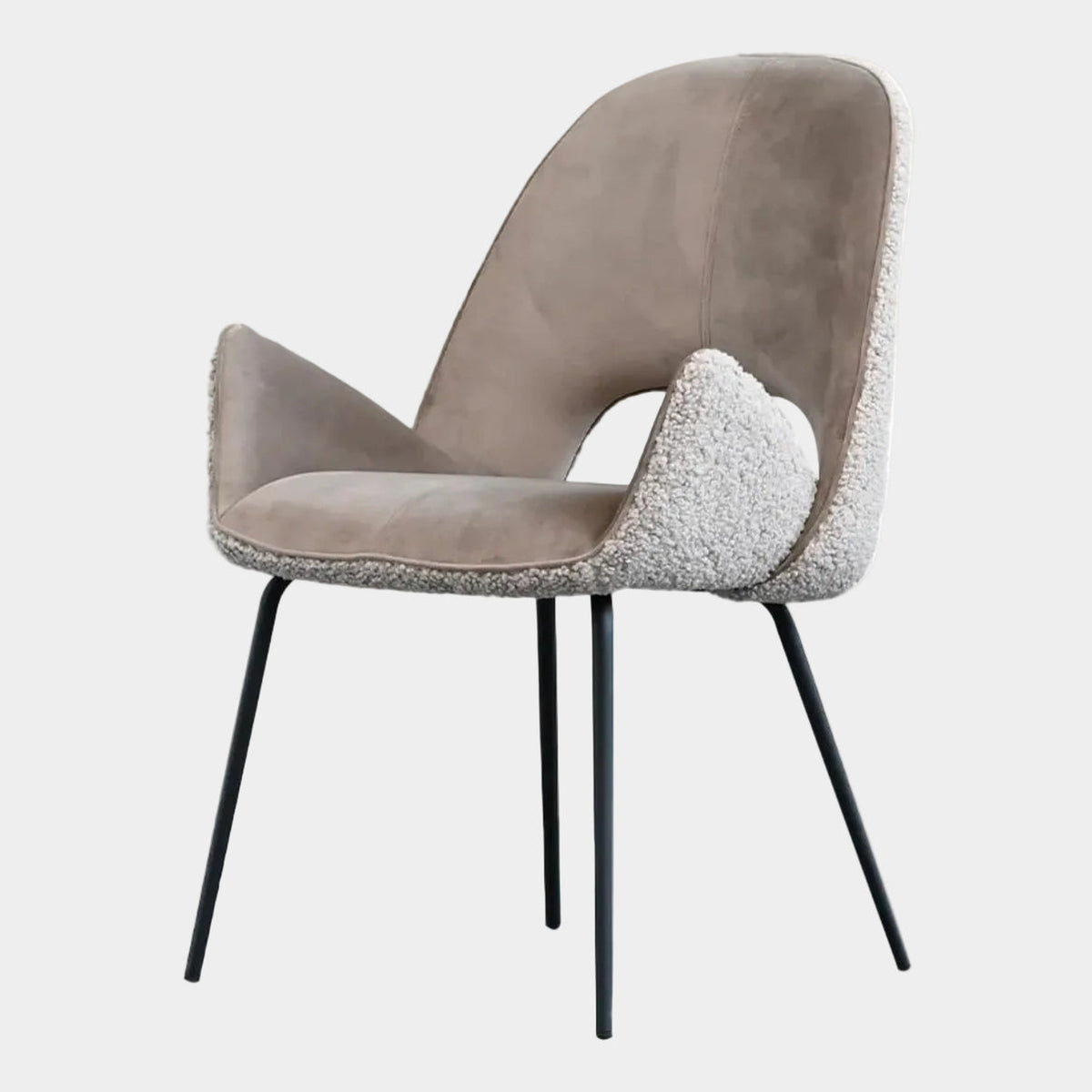Dolce Dining Chair in Cool Taupe - grey background