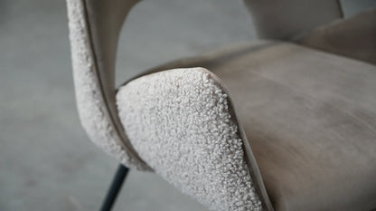 Dolce Dining Chair in Cool Taupe in an interior setting