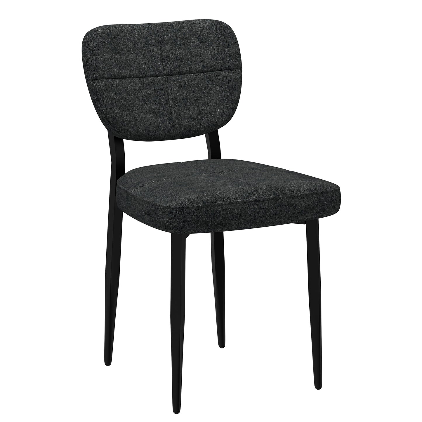 Zeke Dining Chair, set of 2, in Charcoal and Black