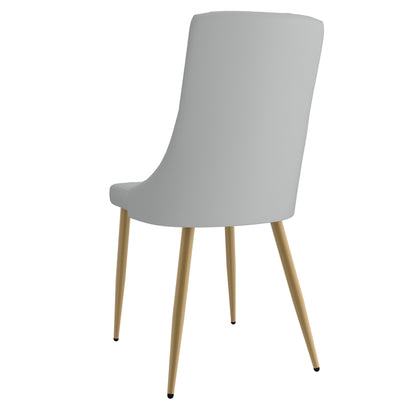 Antoine Dining Chair, set of 2, in Light Grey and Aged Gold