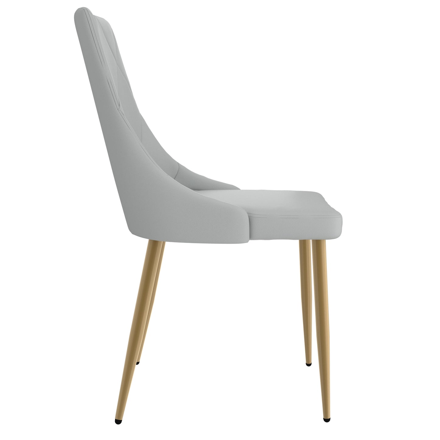 Antoine Dining Chair, set of 2, in Light Grey and Aged Gold