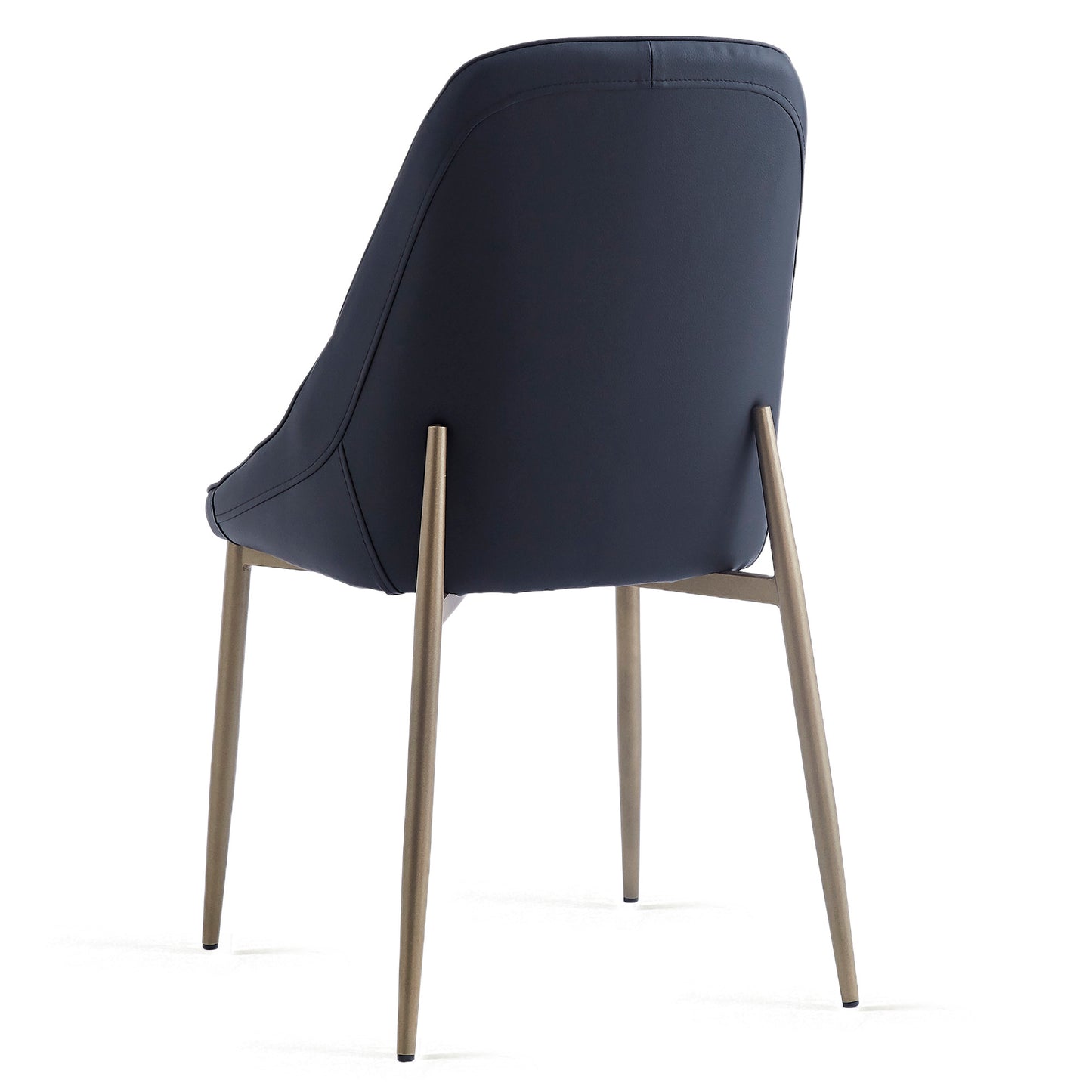 Zilo/Cleo Large 7pc Dining Set in Aged Gold with Black Chair