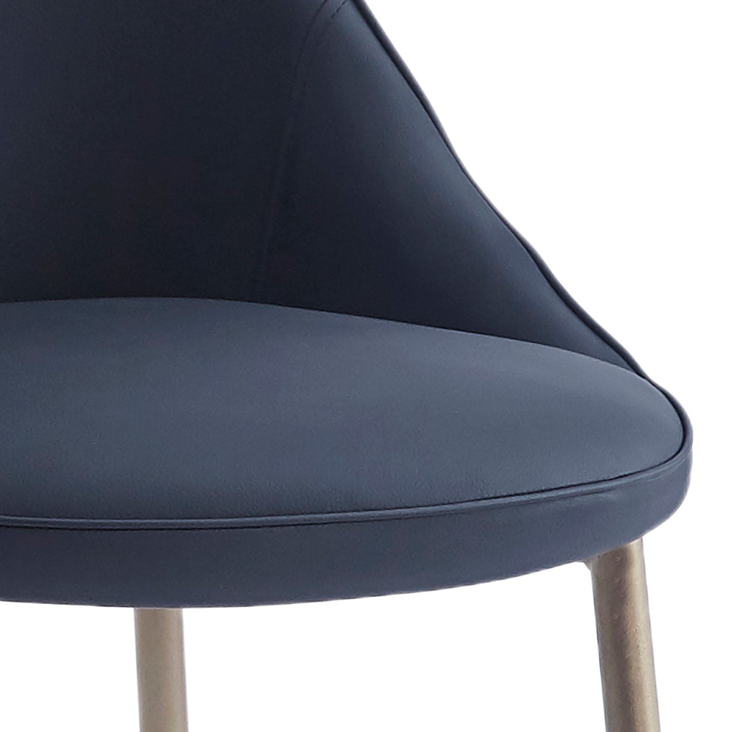 Zilo/Cleo Large 7pc Dining Set in Aged Gold with Black Chair