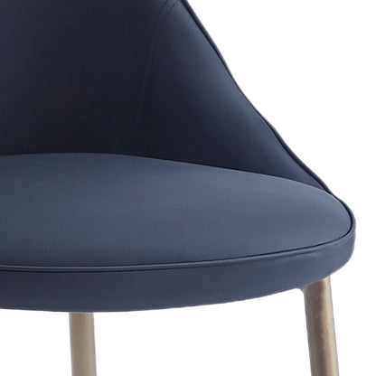 Zilo/Cleo Large 7pc Dining Set in Aged Gold with Black Chair