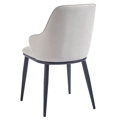 Kash Dining Chair, set of 2, in Beige Fabric and Black