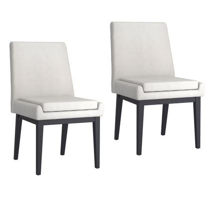 Zax/Cortez 7pc Dining Set in Natural with Beige and Black Chair