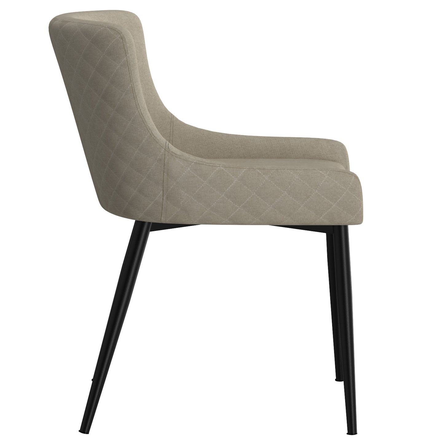 Stark/Bianca 7pc Dining Set in Black with Black & Beige Chair