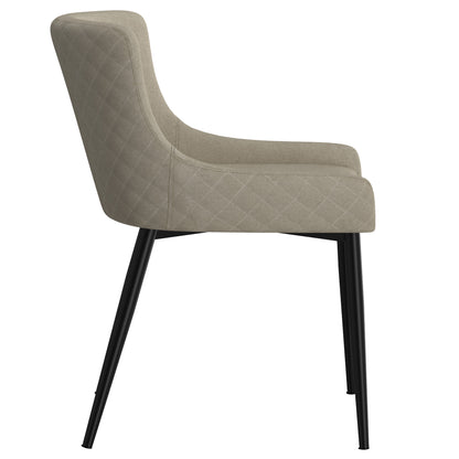 Stark/Bianca 7pc Dining Set in Black with Black & Beige Chair
