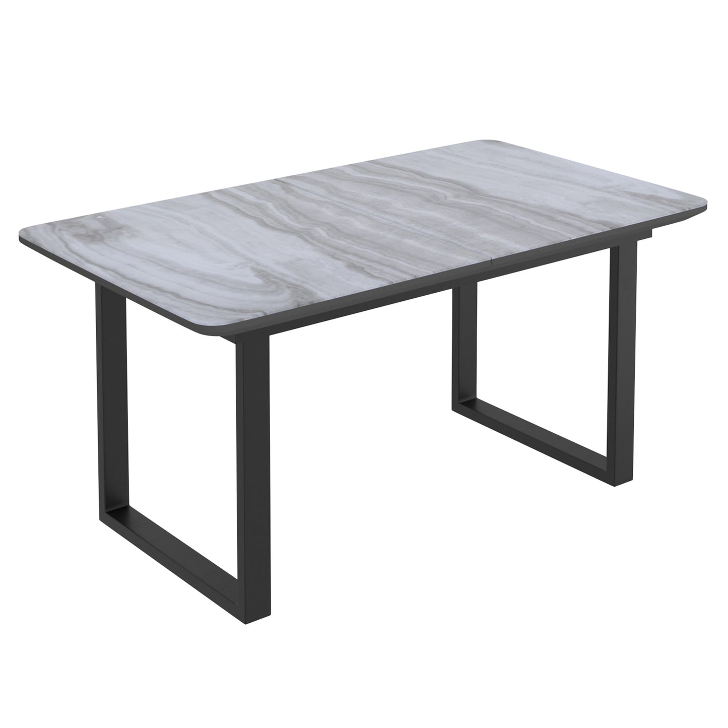 Gavin/Cortez 7pc Dining Set in Black with Black Chair