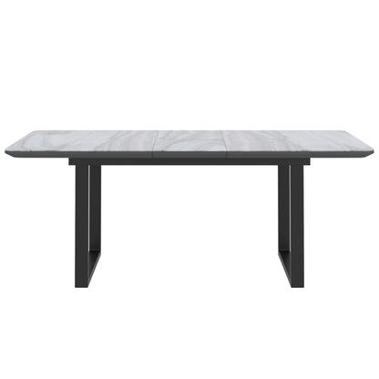 Gavin/Cortez 7pc Dining Set in Black with Black Chair