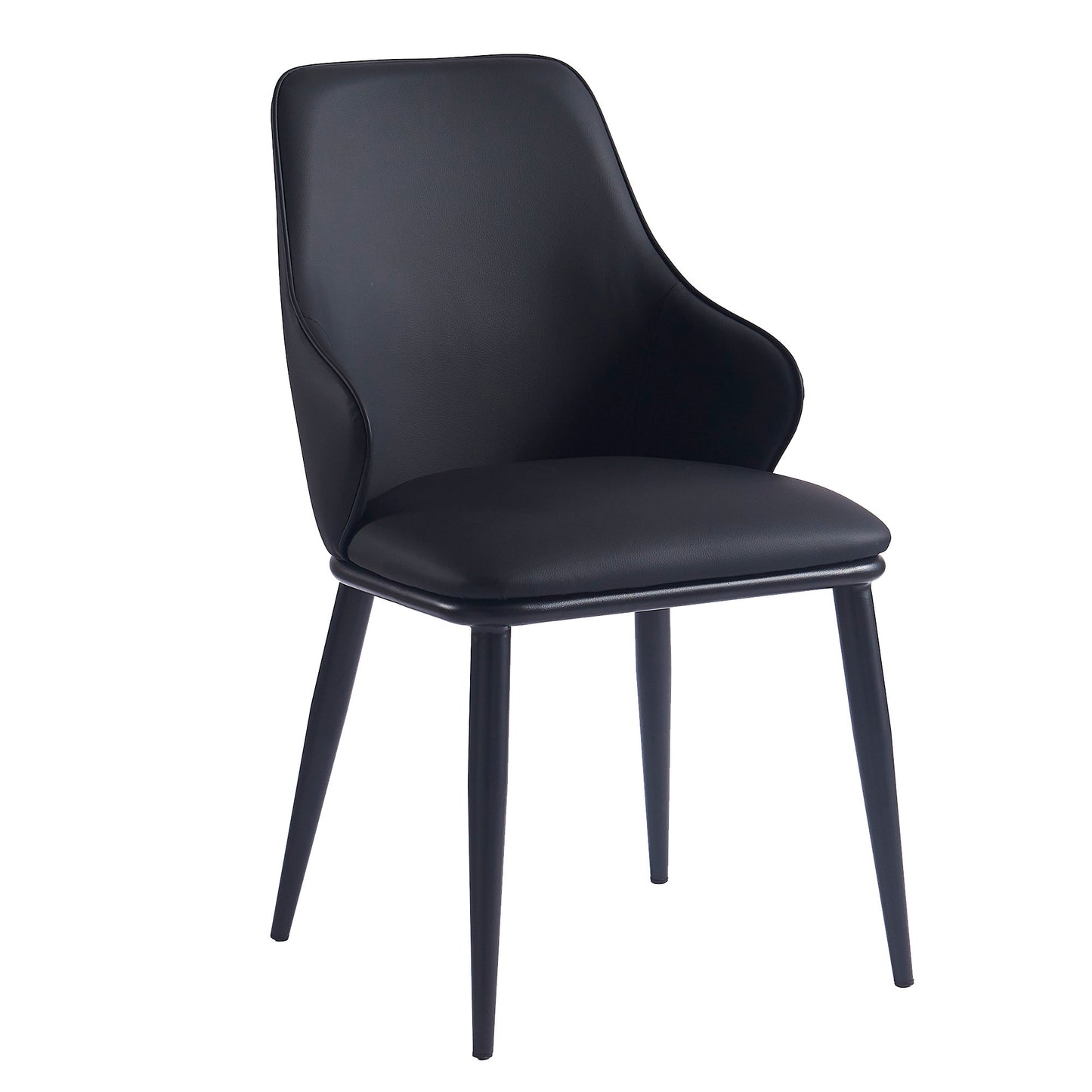 Gavin/Kash 7pc Dining Set in Black with Black Chair
