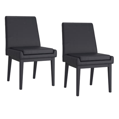 Gavin/Cortez 7pc Dining Set in Black with Black Chair