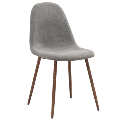 Lyna Dining Chair, set of 4 in Grey and Walnut