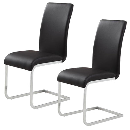 Maxim Dining Chair, set of 2, in Black and Chrome