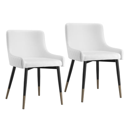 Xander Dining Chair, set of 2, in White and Black