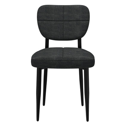 Zeke Dining Chair, set of 2, in Charcoal and Black