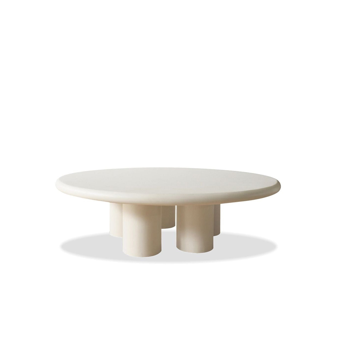 Elephant Coffee Table In Round Ivory Tusk