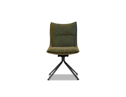 Puccini Swivel Dining Chair In Evergreen