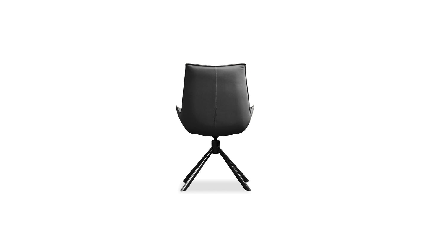 Giulia Swivel Dining Chair In Anthracite
