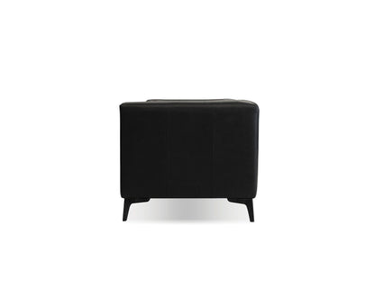 Dalton Leather Sofa In Black