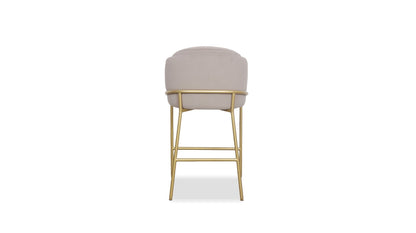 Wallen Counter Stool In Champagne With Gold Base