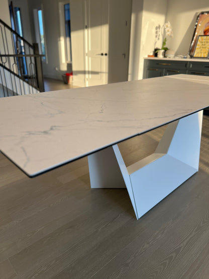 Origami double extension dining table