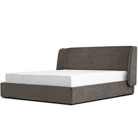 Fitz Upholstered Storage Bed In Ash Brown