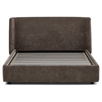 Fitz Upholstered Storage Bed In Ash Brown