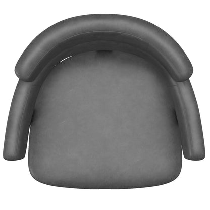 Oberon 26" counter stool with swivel, set of 2 in charcoal and black