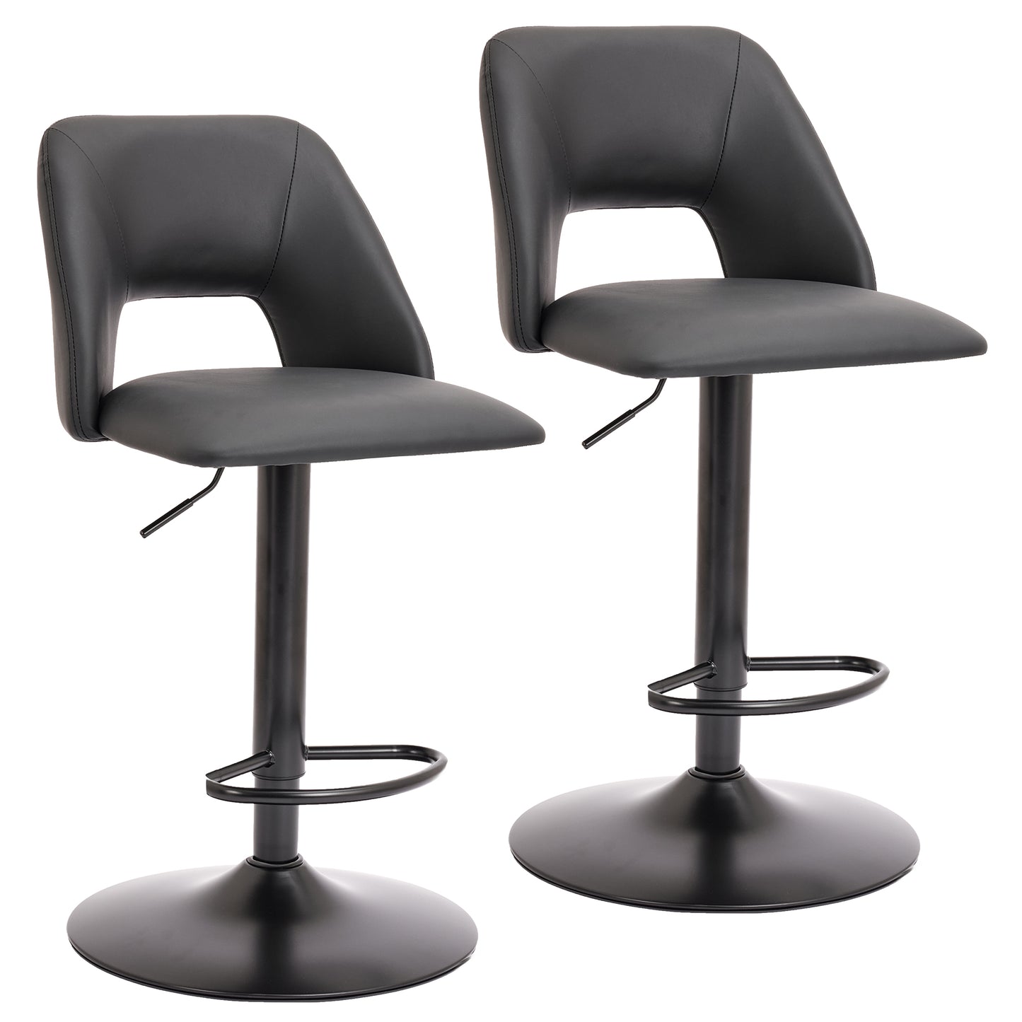 Adler adjustable air-lift stool, set of 2