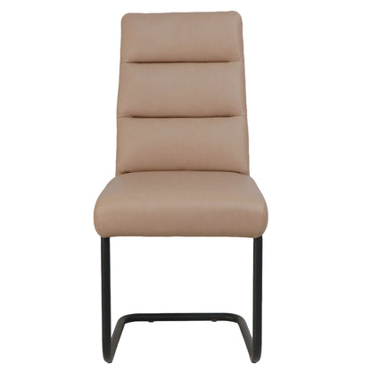 Brodi dining/lounge chair, set of 2 in mushroom pu and black